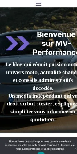 Preview of the Mv-Performance website, a media outlet in France for sponsored articles