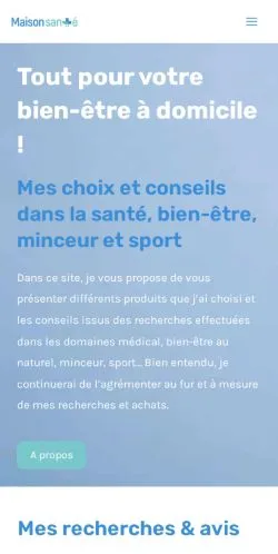 Anteprima del sito Maison Santé, media di Francia per articoli sponsorizzati