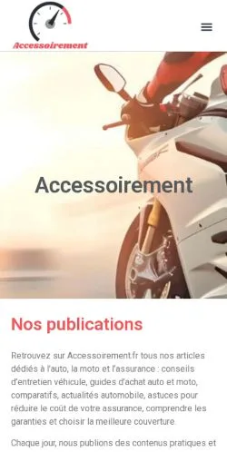 スポンサード記事向けのフランスメディア、Accessoirementのサイトプレビュー