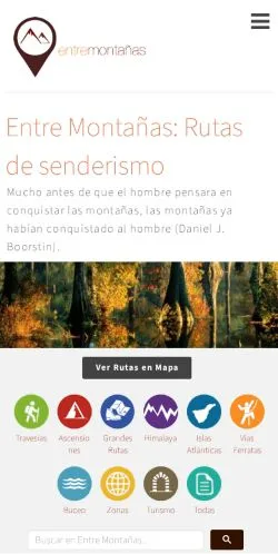스폰서 기사용 스페인 매체 Entre Montañas 사이트 미리보기