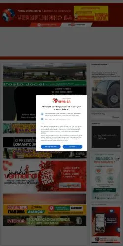 Anteprima del sito Vermelhinho da Bahia, media di Brasile per articoli sponsorizzati