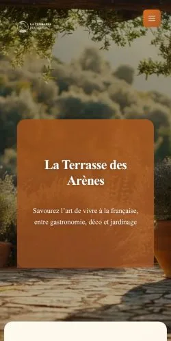 스폰서 기사용 프랑스 매체 La Terrasse des Arènes 사이트 미리보기