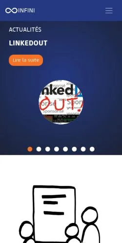 Sponsorlu makaleler için Fransa medyası Infini sitesinin önizlemesi
