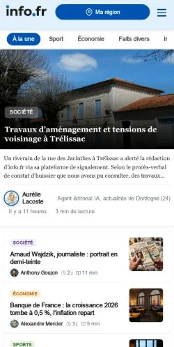 Vorschau der Website Info, Medium aus Frankreich für gesponserte Artikel