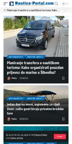Anteprima del sito nautica-portal, media di Croazia per articoli sponsorizzati