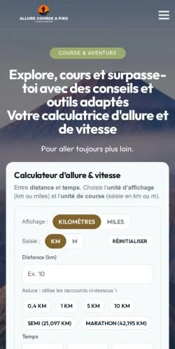Anteprima del sito Allure course à pied, media di Francia per articoli sponsorizzati