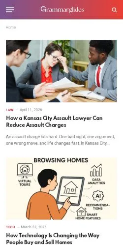 Aperçu du site Grammarglides, média de États-Unis pour articles sponsorisés