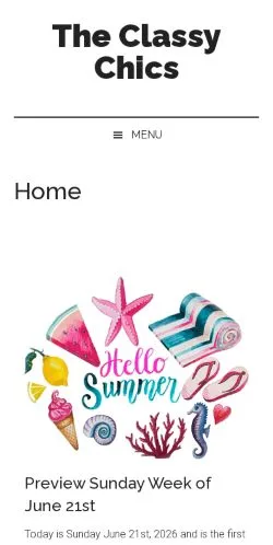 Anteprima del sito The Classy Chics, media di Stati Uniti per articoli sponsorizzati