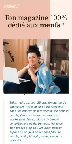 Anteprima del sito appMeuf, media di Francia per articoli sponsorizzati