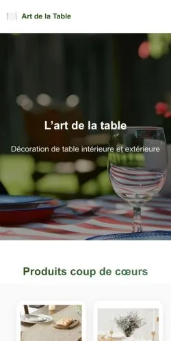 Sponsorlu makaleler için Fransa medyası - Art de la Table sitesinin önizlemesi