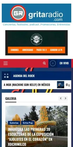 Podgląd witryny Grita Radio, medium z kraju Hiszpania do artykułów sponsorowanych