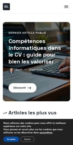 Anteprima del sito GLOBE INFORMATIQUE, media di Francia per articoli sponsorizzati