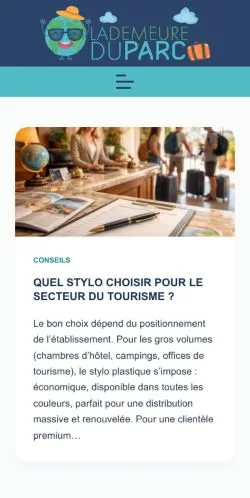 Anteprima del sito La Demeure du Parc, media di Francia per articoli sponsorizzati