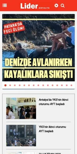 Anteprima del sito Lider Gazete, media di Turchia per articoli sponsorizzati