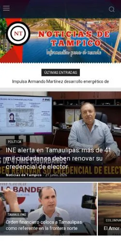 스폰서 기사용 멕시코 매체 Noticias de Tampico 사이트 미리보기