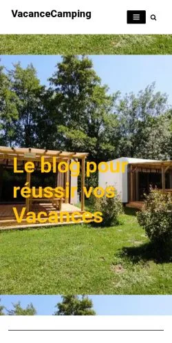 スポンサード記事向けのフランスメディア、VacanceCampingのサイトプレビュー