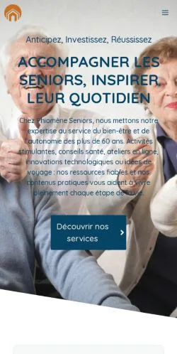 스폰서 기사용 프랑스 매체 Philomène Senior 사이트 미리보기