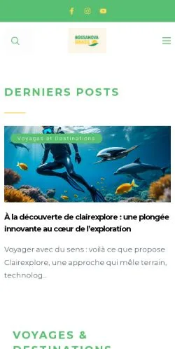 Anteprima del sito Bossanova Brasil, media di Francia per articoli sponsorizzati