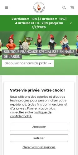 Anteprima del sito Meilleur Nain de Jardin, media di Francia per articoli sponsorizzati