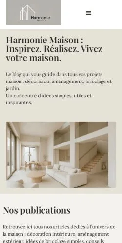Anteprima del sito Harmonie Maison, media di Francia per articoli sponsorizzati
