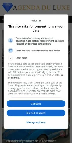 Anteprima del sito AgendaLux, media di Francia per articoli sponsorizzati