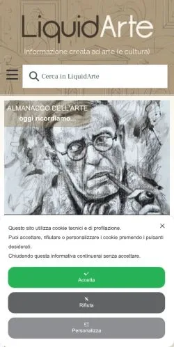 スポンサード記事向けのイタリアメディア、Liquidarteのサイトプレビュー
