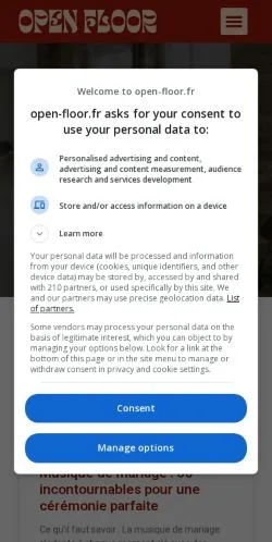 スポンサード記事向けのフランスメディア、Open Floorのサイトプレビュー