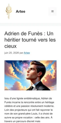 Vorschau der Website Artee -, Medium aus Frankreich für gesponserte Artikel