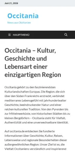 Vista previa del sitio Occitania, medio de Alemania para artículos patrocinados