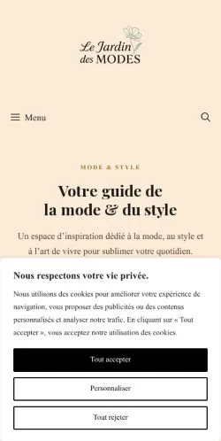Anteprima del sito Le Jardin des Modes, media di Francia per articoli sponsorizzati