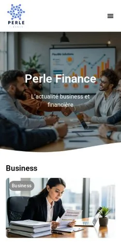 스폰서 기사용 프랑스 매체 Perle Finance 사이트 미리보기