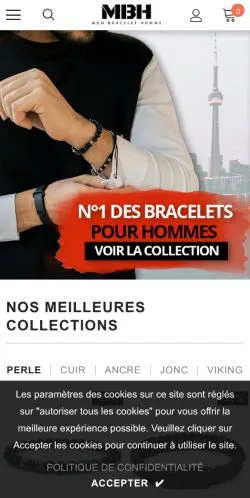 스폰서 기사용 프랑스 매체 Mon Bracelet Homme 사이트 미리보기
