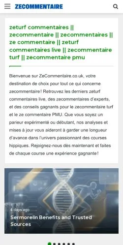 Anteprima del sito Zecommentaire, media di Regno Unito per articoli sponsorizzati