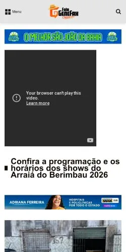 Anteprima del sito Fala Genefax, media di Brasile per articoli sponsorizzati