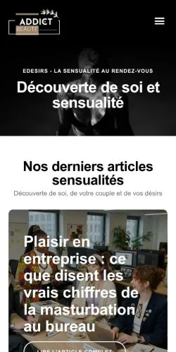 Anteprima del sito Addict Beauté, media di Francia per articoli sponsorizzati