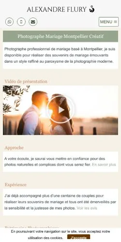 Anteprima del sito Photographe Mariage Montpellier Créatif, media di Francia per articoli sponsorizzati