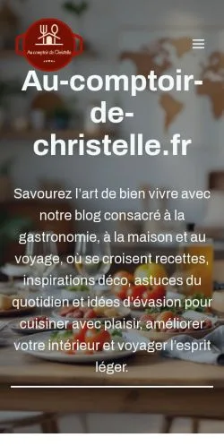 Pré-visualização do site Au-comptoir-de-christelle.fr, meio de França para artigos patrocinados