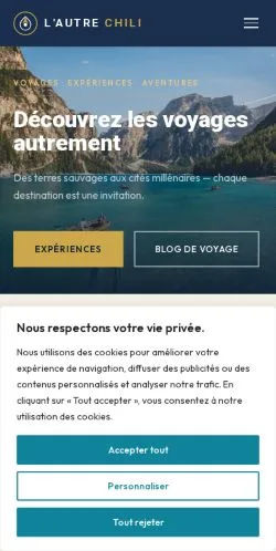 Pré-visualização do site L'Autre Chili, meio de França para artigos patrocinados