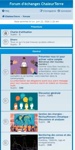 Anteprima del sito Chaleurterre, media di Francia per articoli sponsorizzati