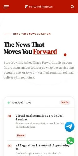 Pré-visualização do site ForwardingNews, meio de Estados Unidos para artigos patrocinados