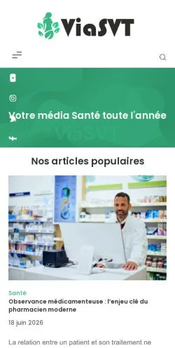 Anteprima del sito ViaSVT, media di Francia per articoli sponsorizzati