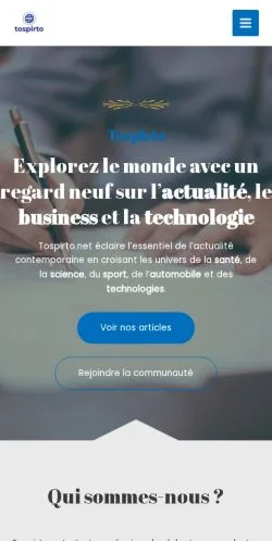 Anteprima del sito Tospirto, media di Francia per articoli sponsorizzati