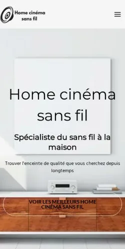 Pré-visualização do site Home Cinéma Sans Fil, meio de França para artigos patrocinados