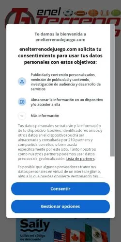 Anteprima del sito En El Terreno De Juego, media di Spagna per articoli sponsorizzati