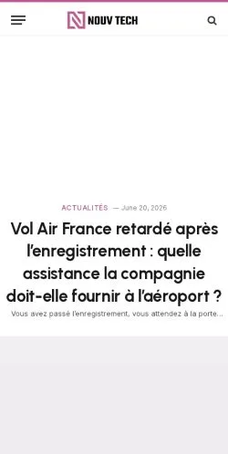 スポンサード記事向けのフランスメディア、Nouv Techのサイトプレビュー