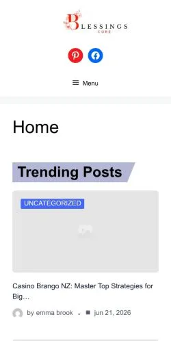 Forhåndsvisning av nettstedet Blessingscore, medium fra USA for sponsede artikler