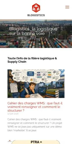 Podgląd witryny Blogistics, medium z kraju Francja do artykułów sponsorowanych