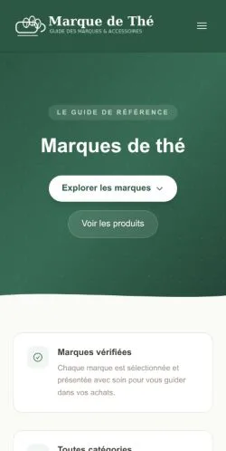 스폰서 기사용 프랑스 매체 Marque de thé 사이트 미리보기