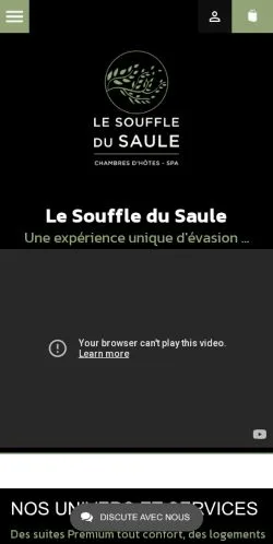 Vista previa del sitio Le Souffle Du Saule, medio de Francia para artículos patrocinados