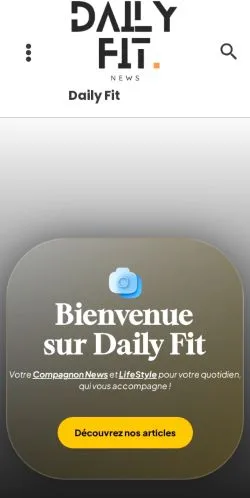 Podgląd witryny DailyFit, medium z kraju Francja do artykułów sponsorowanych